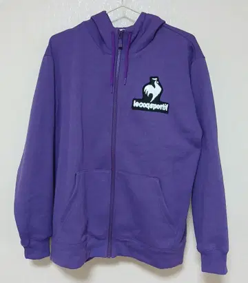 르꼬끄 스포르티브 보라색 풀 지퍼 후드티