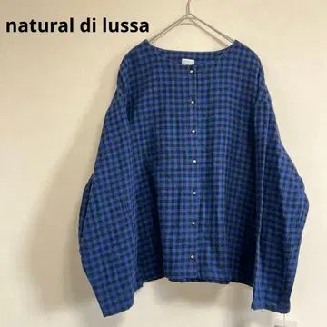 [ natural di lussa ] 퀼팅 자켓 새상품 체크 파랑