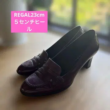 REGAL 버건디 가죽 하이힐