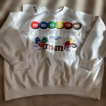 새상품 택 포함 M&M's 캐릭터 맨투맨 화이트