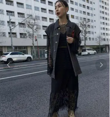 ameri MESH LAYERED DENIM JACKET 데님 메쉬