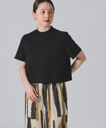 [ Demi-Luxe BEAMS ] 모크넥 숏 T셔츠