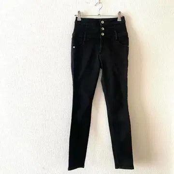 [ 헤더 ] 데님 팬츠 이스코 콜라보 하이웨스트 면 혼방 캐주얼 XS