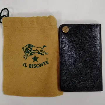 IL BISONTE 블랙 카드 케이스