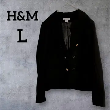 새상품급 H&M [ L ] 더블 브레스트 테일러드 자켓 블랙 졸업식