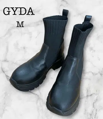 새상품급 GYDA 제이다 사이드 고어 숏부츠 블랙 블랙 M