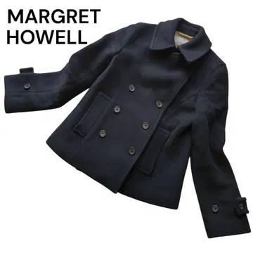 MARGARET HOWELL 캐시미어 울 피 코트 블랙