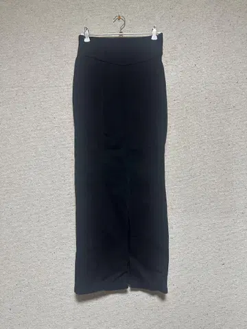 블랙 타이트 스커트 롱 기장