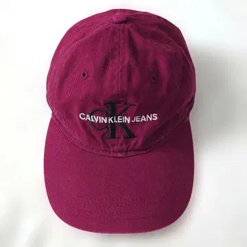 00s Calvin Klein 로고 캡 와인 레드