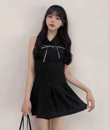 올리브 데 올리브 YUI 기획 슬리브리스 셔츠 미니 원피스