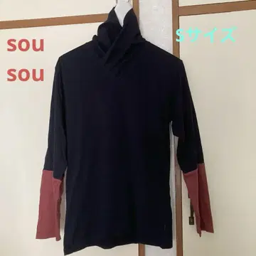 SOU SOU giban 긴팔 티셔츠 네이비/레드