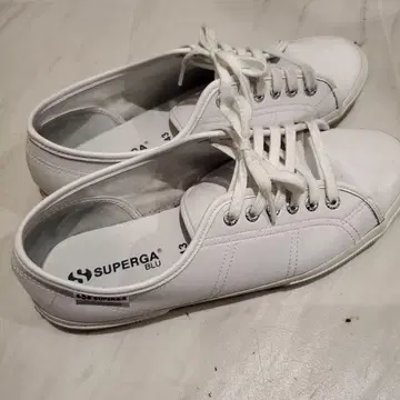 SUPERGA BLU 화이트 스니커즈