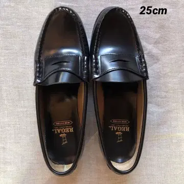 REGAL 블랙 로퍼 와이드 피팅