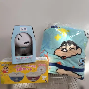 짱구는 못말려 플란넬 담요 보울 세트