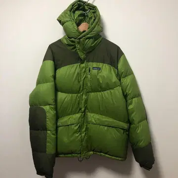 Patagonia 후드 부착 다운 자켓 그린