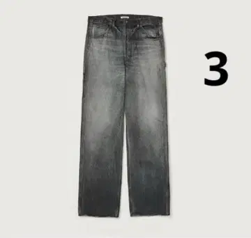 AURALEE 24AW DENIM PAINTER PANTS BLACK