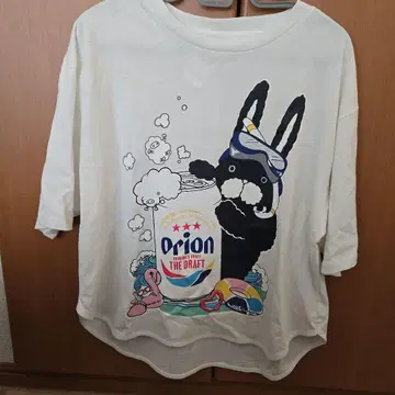 미사용 새상품 스칼라 x 오리온 맥주 콜라보 T셔츠