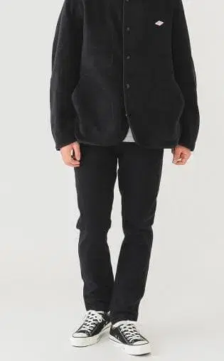 BEAMS 블랙 몰스킨 테이퍼드 팬츠 M 2023년 상태 좋음