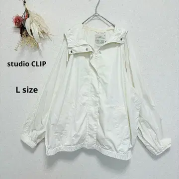 스튜디오 클립 studioCLIP 블루종 L 화이트 후드티 후드