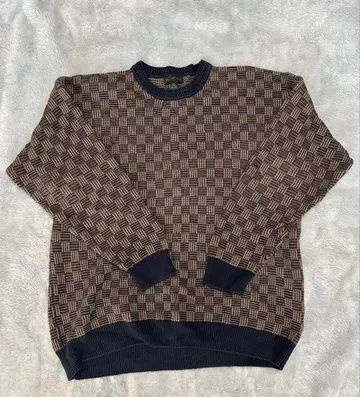 HILL & ARCHER 체크 무늬 스웨터 L