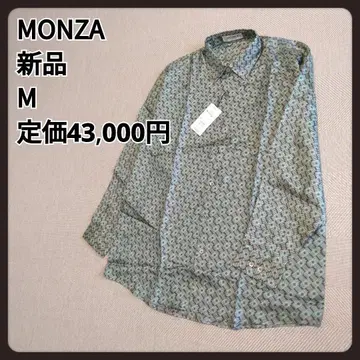 MONZA 올 패턴 셔츠 M 새상품 이탈리아제 원단 새상품