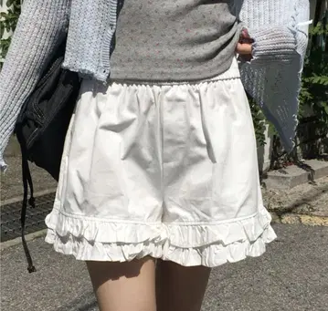 티어드 프릴 허리밴딩 숏팬츠