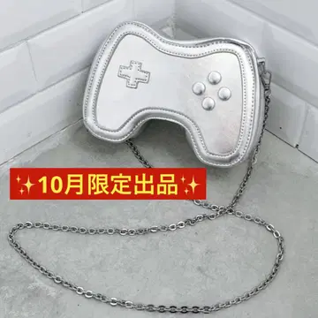 레어 [ 백 ] 게임 컨트롤러 숄더백 실버 체인