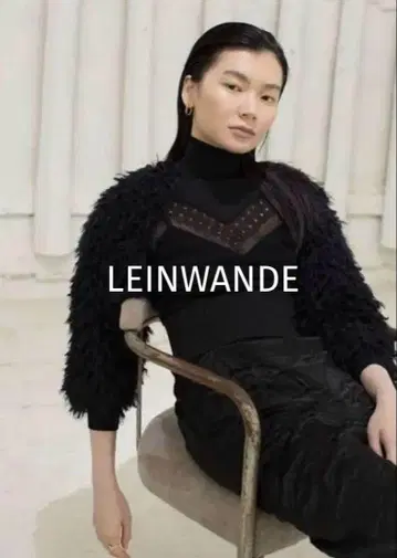 LEINWANDE Fringe Sleeve High-neck Tops