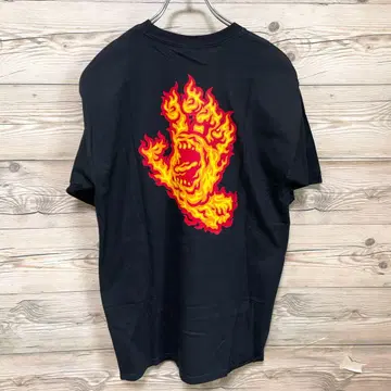 L 블랙 핸드 산타크루즈 티셔츠 플레어 파이어 파이어