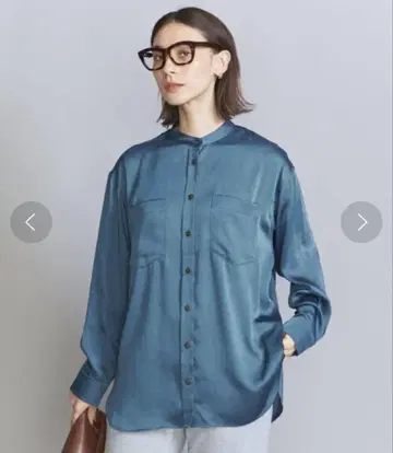 폴리에스테르 새틴 밴드 카라 셔츠