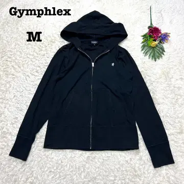 짐플렉스 남성용 집업 후드티 후드 원포인트 로고 자수 M