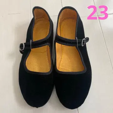 블랙 벨로아 멜리 제인 슈즈 23