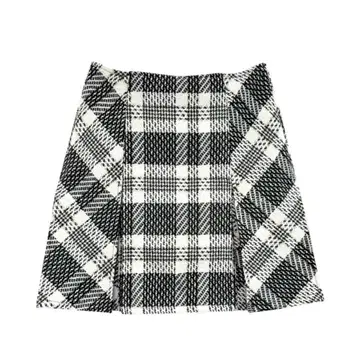 정품 로제 뮤즈 tweed check mini skirt S 블랙