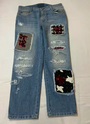 에르마노 쉘비노 데미지 데님 팬츠 청바지 42