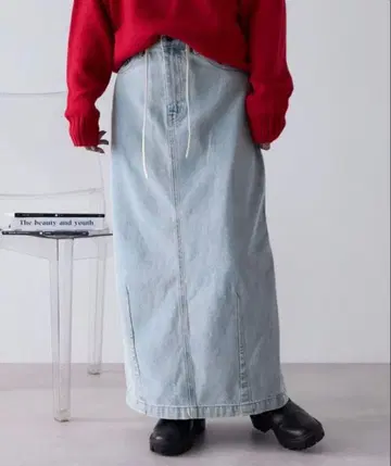 프릭스스토어 커비 데님 스커트 색스 블루 M