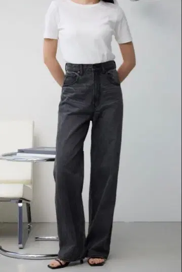아줄바이마우지 하이웨스트 와이드 데님 azul by moussy