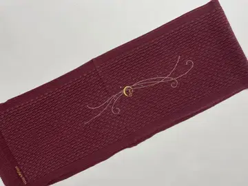 미사용 새상품 소우야 큐빅 자수 순수 실크 오비 장식 천