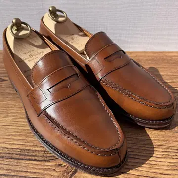 [ 새상품급 ] 자바 로퍼 코인 로퍼 25cm 브라운 가죽 신발