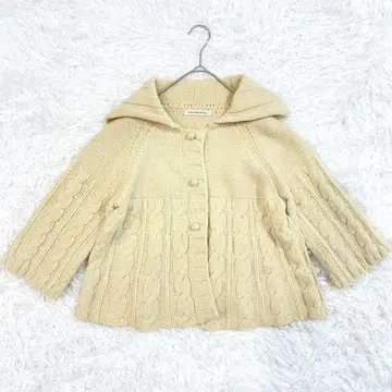 그린 라벨 릴랙싱 두꺼운 원단 가디건 겉옷 아우터 케이블 짜임