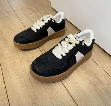 레트로 스타일 스니커즈 블랙/화이트 240