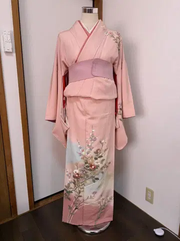 산터우 자수 호몬기 핑크