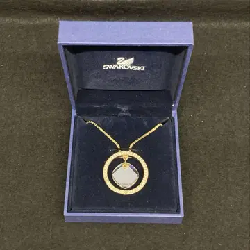 Swarovski 골드 서클 크리스탈 목걸이