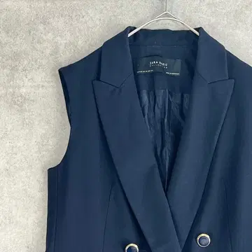ZARA BASIC 자라 베이직 컬렉션 (XS) 미들 기장 베스트 블랙