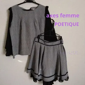 axes femme POETIQUE 블라우스 x 치마바지 셋업 M