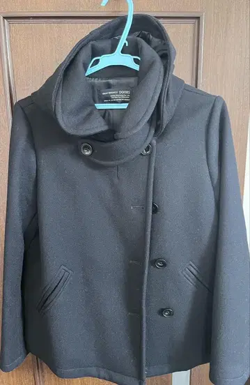 URBAN RESEARCH DOORS 후드 부착 피코트 다크 네이비