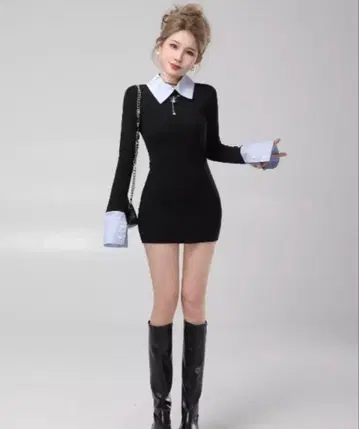 contrast fake two piece