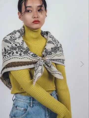 manipuri 더블 페이스 울 스카프