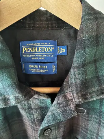 Pendleton 플란넬 셔츠 M 사이즈 체크 그린