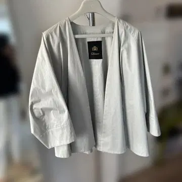 Drawer 라이트 그레이 노카라 자켓