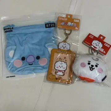 BTS BT21 파우치 패스 케이스 코인 케이스 세트